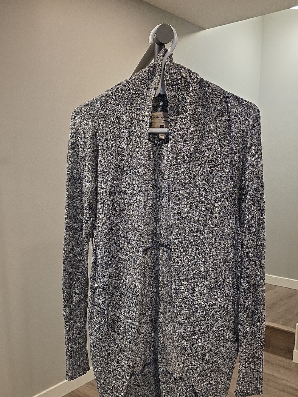 Triple Five Soul Marled Gray Knit Cardigan